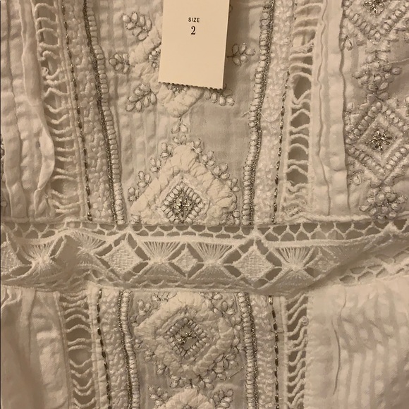 Anthropologie Alene Embroidered lace midi dress 2 - Picture 9 of 11